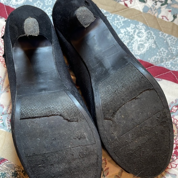 Rampage Black Suede Ruffled Stilettos Booties - size 8.5 - Picture 8 of 12